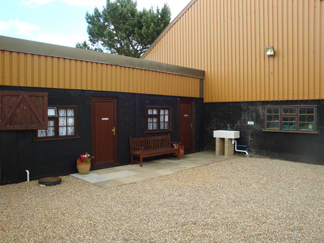 toilet block, male and female wc and showers